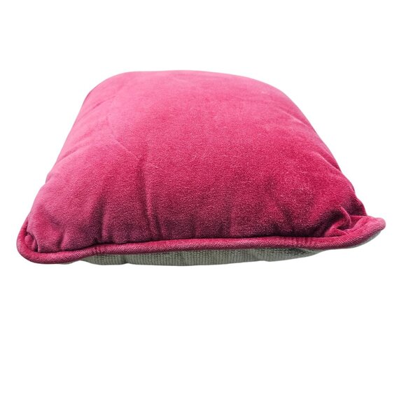 Vintage Floral Needlepoint Throw Pillow With Velvet Backing 11"x11" - Picture 15 of 16